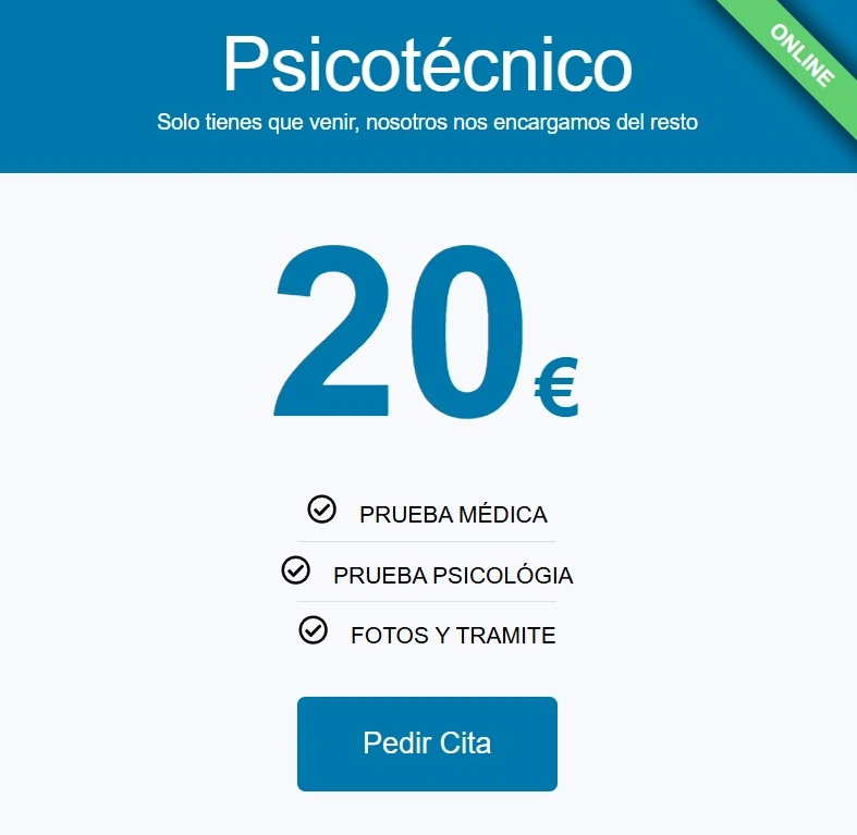Precio psicotecnico